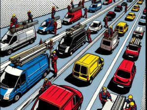 Tradespeople travelling