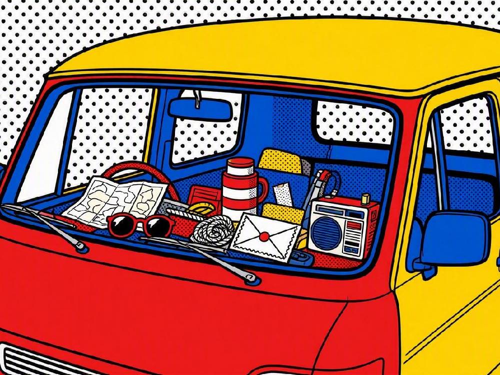 cluttered Van Dashboard